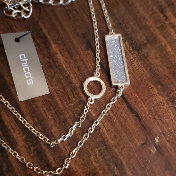 Chico's two strings gold tone necklace - Picture 3 of 4